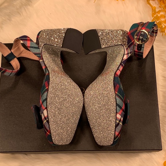 NEW J. Crew Vicky Ankle Strap Plaid Pumps - Picture 6 of 7